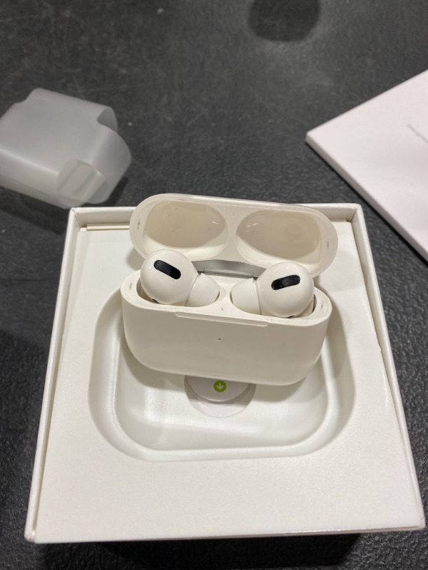 Photo 2 of Apple AirPods Pro Wireless Earbuds with MagSafe Charging Case. Active Noise Cancelling, Transparency Mode, Spatial Audio, Customizable Fit, Sweat and Water Resistant. Bluetooth Headphones for iPhone
