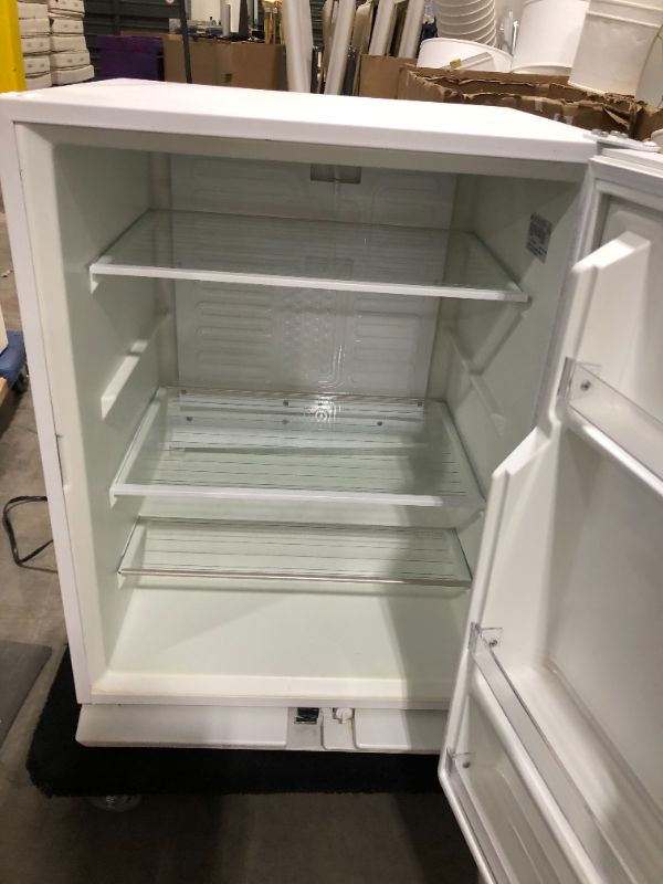 Photo 5 of ULINE SMALL PERSONAL REFRIGERATOR 73FL COLUME DAMAGE AND WEAR FROM USE