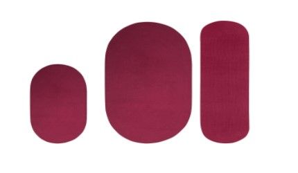 Photo 1 of Alpine Collection 3-Piece Burgundy Solid Braided Rug Set - (36" x 54" : 18" x 54" : 18" x 28")
