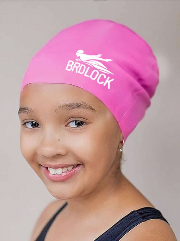 Photo 1 of BRDLOCK Kids Swim Caps for Long Hair Girls Boys Waterproof Swimming Cap Special Design for Afro Braids and Dreadlocks
(SIZE SMALL) 