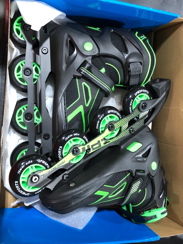 Photo 2 of 2PM SPORTS Torinx Orange/Red/Green Black Boys Adjustable Inline Skates (SIZE LARGE youth 4-7US) 