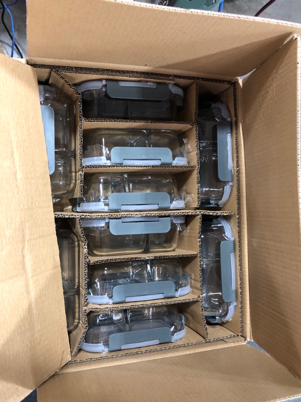 Photo 1 of [10-Pack,22 Oz]Glass Meal Prep Containers 2 Compartments, Airtight Glass Lunch Bento Boxes with Lids, Glass Food Storage Containers, BPA-Free, Microwave, Oven, Freezer and Dishwasher
