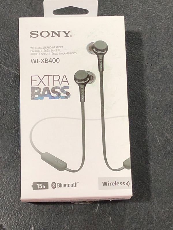 Photo 2 of Sony WI-XB400 EXTRA BASS Wireless In-Ear Earphones (Black)