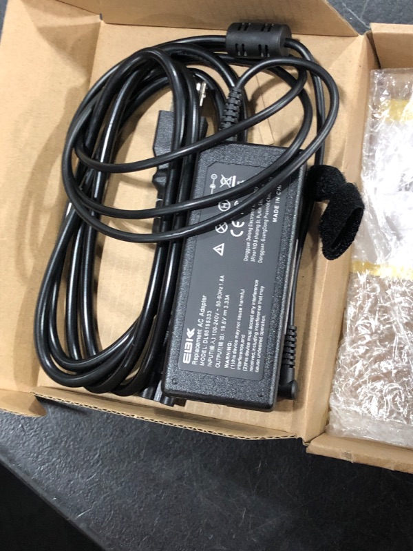 Photo 1 of EBKK 65W Charger for HP EliteBookSupply Cord