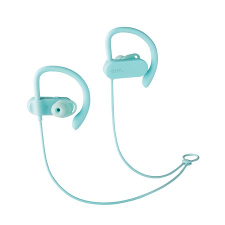 Photo 1 of Onn. Wireless Sport Earphones, Aqua. OPEN BOX. 
