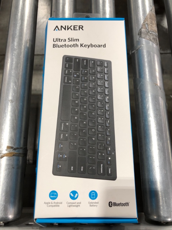 Photo 2 of Anker Bluetooth Ultra-Slim Keyboard (Black)
OPEN BOX.