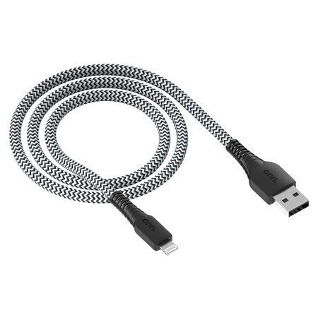 Photo 1 of Onn. 10' Lightning to USB Cable for iPhone/iPad/iPod, Black. NEW OPEN BOX.
