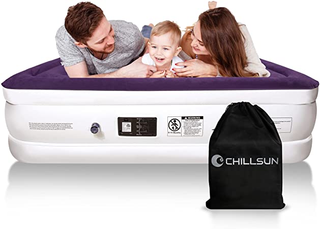 Photo 1 of CHILLSUN Queen Air Mattress with Built-in Pump - Best Inflatable Airbed Luxury Double High Inflatable Bed Blow Up Bed for Home Portable Camping Travel,...
PRIOR USE. MISSING ORIGINAL BOX.