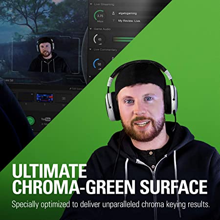 Photo 3 of Elgato Green Screen - Collapsible Chroma Key Backdrop, Wrinkle-Resistant Fabric and Ultra-Quick Setup for background removal for Streaming, Video Conferencing, on Instagram, TikTok, Zoom, Teams, OBS
