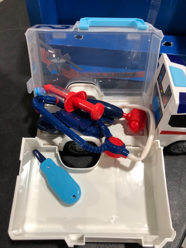 Photo 1 of Dickie Toys - Push and Play SOS Ambulance. PRIOR USE. 
