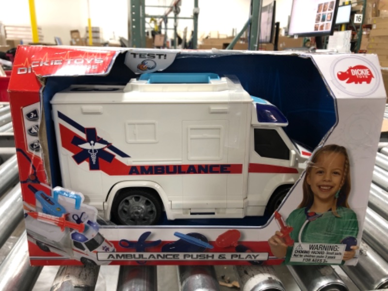 Photo 1 of Dickie Toys - Push and Play SOS Ambulance. PRIOR USE. 

