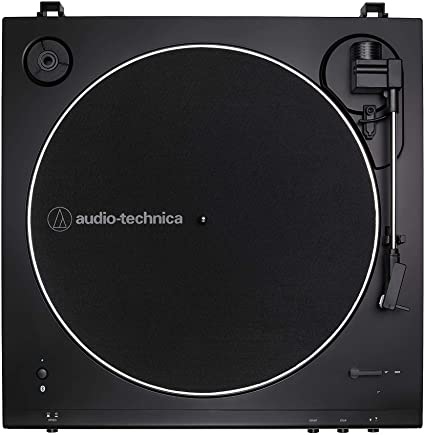 Photo 2 of Audio-Technica AT-LP60XBT-BK Fully Automatic Bluetooth Belt-Drive Stereo Turntable, Black, Hi-Fi, 2 Speed, Dust Cover, Anti-Resonance, Die-cast Aluminum Platter
OPEN BOX. PRIOR USE. MISSING AUDIO CABLE & 45 RECORD INSERT.