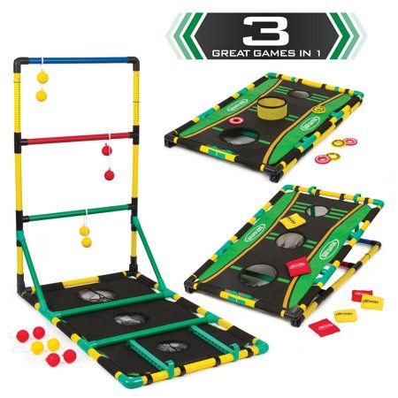 Photo 1 of Go! Gater 3-in-1 Ladderball, Bean Bag Toss & Washer Toss Outdoor Game Set. PRIOR USE.
