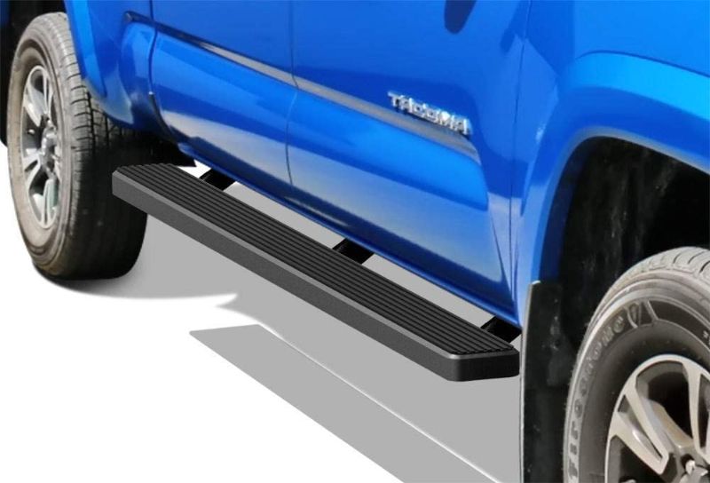 Photo 1 of APS iBoard Running Boards (Nerf Bars Side Steps Step Bars) Compatible with Toyota Tacoma 2005-2022 Double Crew Cab (Black Powder Coated 5 inches)
