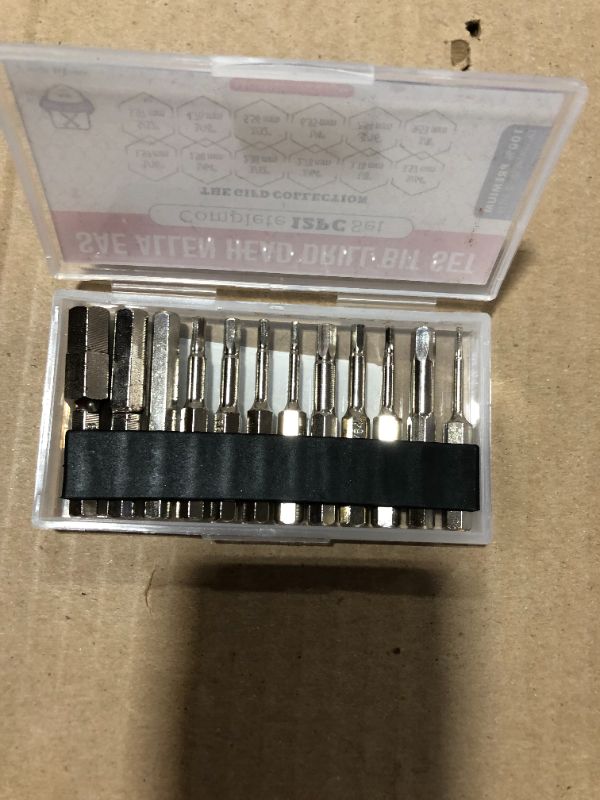 Photo 2 of Allen Wrench Drill Bit Set (Premium 12pc Complete SAE Set) w/Storage Case and Bit Holder - 1/4in Hex Shank Magnetic Bit Set The GIFD Collection - Fortified S2 Steel Long 2in Heads for Drills.
