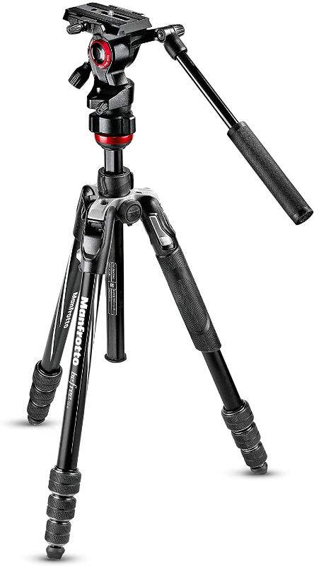 Photo 1 of Manfrotto Travel Befree Live Aluminium Tripod Twist, Video Head, Black, Compact (MVKBFRT-LIVEUS)
