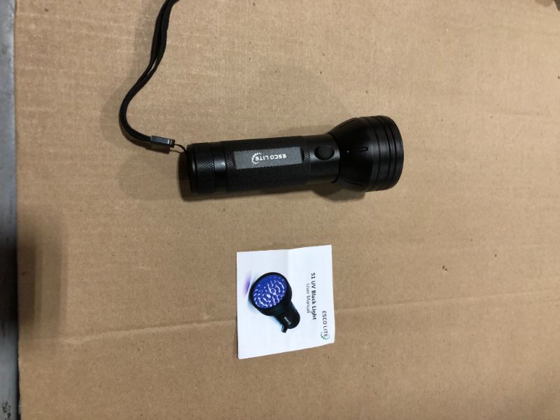 Photo 1 of Escolite UV Flashlight Black Light, 51 LED 395 nM Ultraviolet Blacklight Detector for Dog Urine, Pet Stains and Bed Bug
