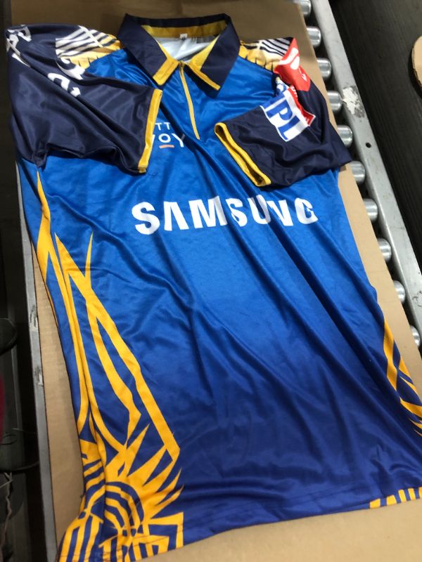 Photo 2 of KD Cricket IPL Jersey Supporter Jersey T-Shirt 2020/21 MI, CSK, RCB,KKR,RR,KXIP,SRH and DC SZ 48
