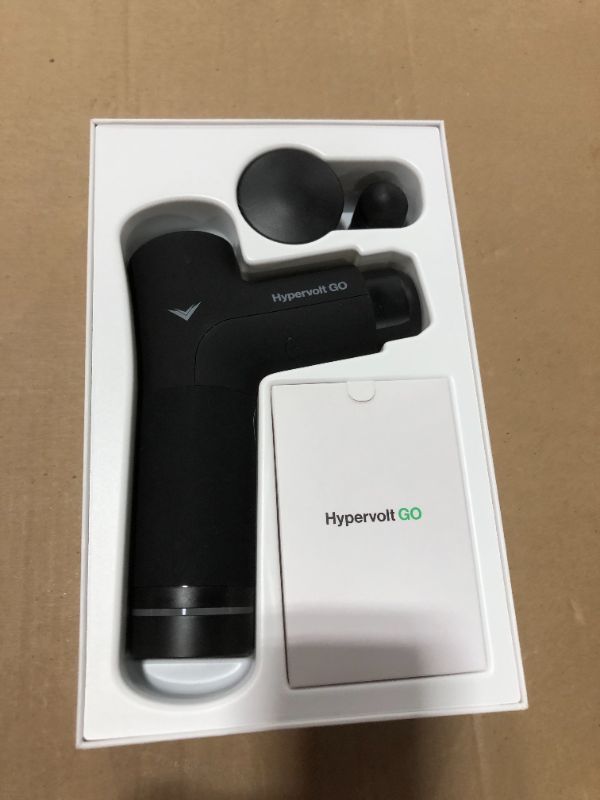 Photo 2 of Hyperice Hypervolt GO - Deep Tissue Percussion Massage Gun - Take Pain Relief and Sore Muscle Recovery on The GO with This Surprisingly Powerful, Whisper-Quiet Portable Handheld Electric Massager.
