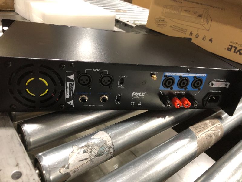 Photo 3 of Professional Audio Bluetooth Power Amplifier - 2-Channel Rack Mount Bridgeable, LED Indicators, Shockproof Binding Posts, Cooling Fans 1000 Watt - Pyle PTA1000
