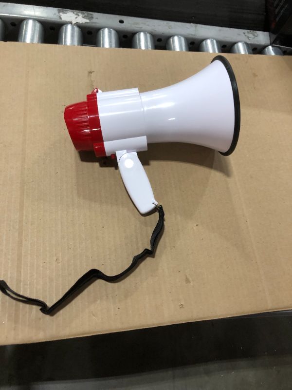 Photo 4 of Croove Megaphone Bullhorn | Bull Horn Loud Speaker with Siren for Kids and Adults | 30 Watt Lightweight Mega Phone | 800 Yard Range Megaphone with Siren & Cheering
