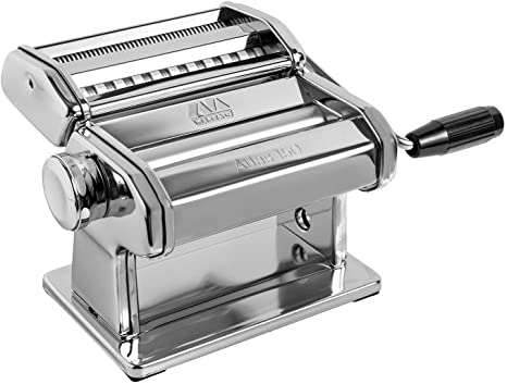 Photo 1 of MARCATO Atlas 150 Pasta Machine, Made in Italy, Includes Cutter, Hand Crank, and Instructions, 150 mm, Stainless Steel
OPEN BOX. PRIOR USE. 