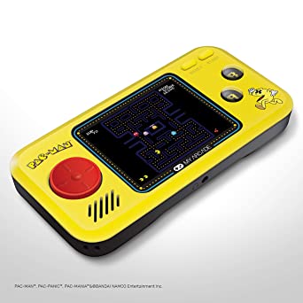 Photo 3 of My Arcade Pocket Player Handheld Game Console: 3 Built In Games, Pac-Man, Pac-Panic, Pac-Mania, Collectible, Full Color Display, Speaker, Volume Controls, Headphone Jack, Battery or Micro USB Powered. OPEN BOX.
