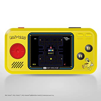 Photo 2 of My Arcade Pocket Player Handheld Game Console: 3 Built In Games, Pac-Man, Pac-Panic, Pac-Mania, Collectible, Full Color Display, Speaker, Volume Controls, Headphone Jack, Battery or Micro USB Powered. OPEN BOX.
