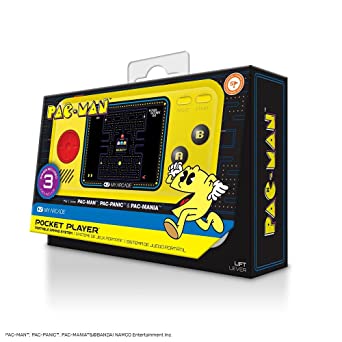 Photo 1 of My Arcade Pocket Player Handheld Game Console: 3 Built In Games, Pac-Man, Pac-Panic, Pac-Mania, Collectible, Full Color Display, Speaker, Volume Controls, Headphone Jack, Battery or Micro USB Powered. OPEN BOX.
