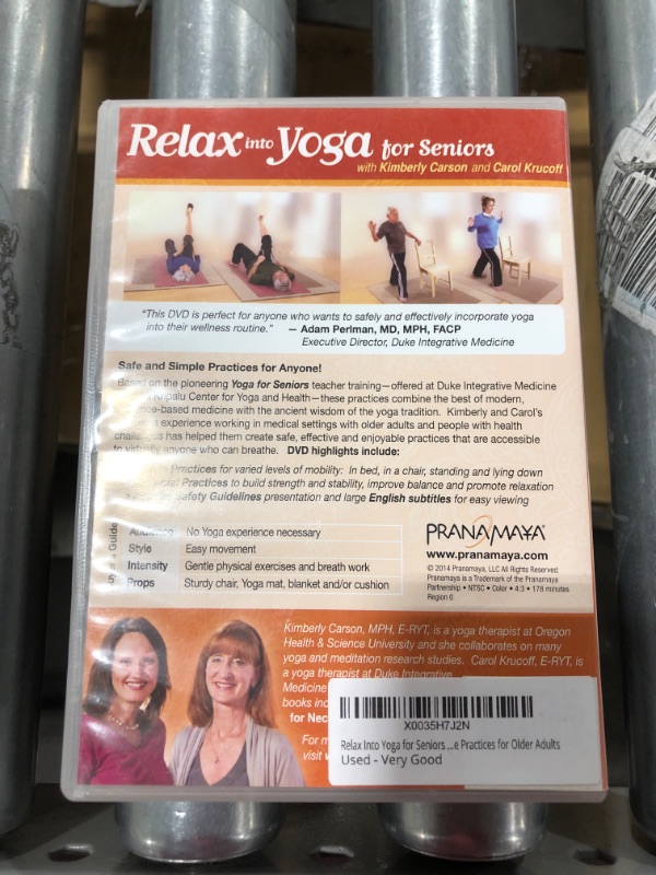 Photo 3 of Relax Into Yoga for Seniors - Safe and Simple Practices for Older Adults
OPEN PACKAGE, PRIOR USE.