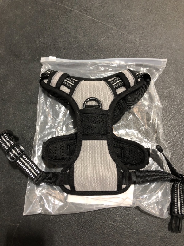 Photo 1 of RABBITGOO DOG HARNESS, GREY/BLACK, SIZE SMALL.