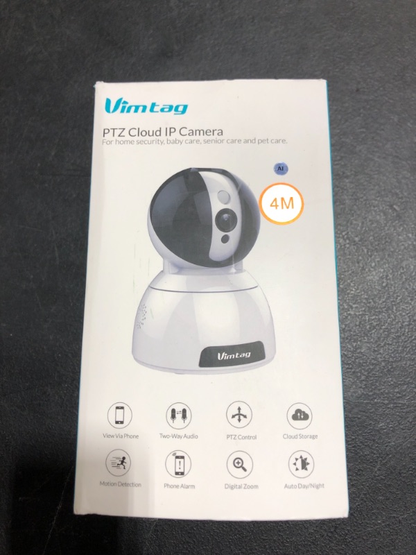 Photo 3 of 3MP HD WiFi Pet Camera, Vimtag Baby Monitor Dog Cam Surveillance with Motion Tracking, 10m Night Vision, 2 Way Audio, Pan/Tilt/Zoom, 2.4G WiFi, Remote Monitoring for Home Security Indoor Camera
