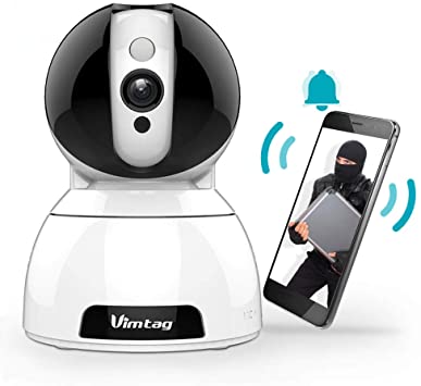 Photo 1 of 3MP HD WiFi Pet Camera, Vimtag Baby Monitor Dog Cam Surveillance with Motion Tracking, 10m Night Vision, 2 Way Audio, Pan/Tilt/Zoom, 2.4G WiFi, Remote Monitoring for Home Security Indoor Camera
