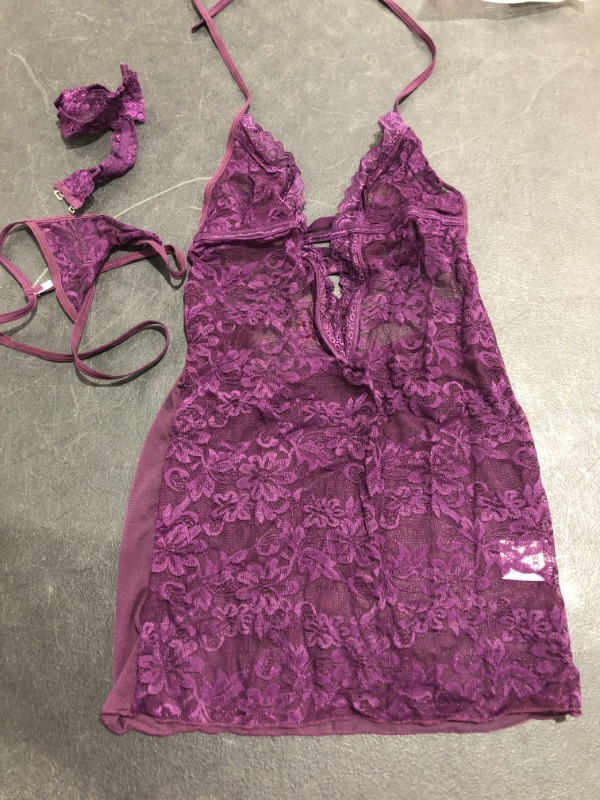 Photo 1 of AVIDLOVE WOMEN'S LINGERIE SET, PURPLE, SIZE XS.