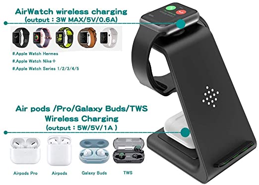 Photo 2 of 2021 Wireless Charger Station 3 in 1 Compatible with Apple iWatch AirPods Pro iPhone Qi Wireless Charging Bank iPhone X XS Max 11 12 13 Pro Max Earbuds Organizer
WHITE IN COLOR. PHOTO FOR REFERENCE.