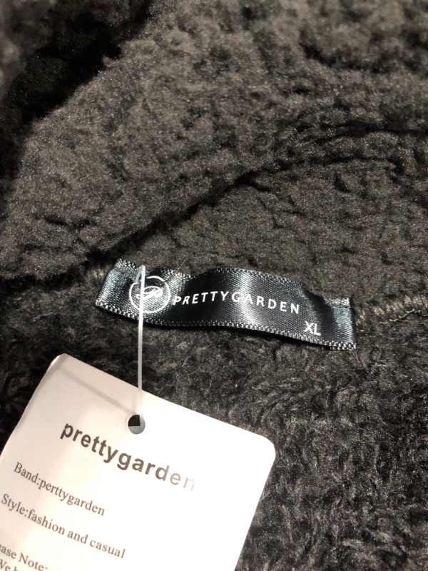 Photo 4 of PRETTYGARDEN BLACK SHERPA FLEECE BUTTON COAT, COLOR IS BLACK, SIZE XL. PHOTO FOR REFERENCE, MAY VARY SLIGHTLY. NEW WITH TAGS.