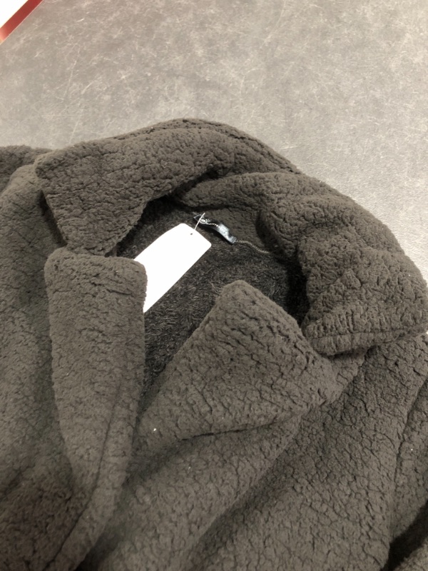 Photo 3 of PRETTYGARDEN BLACK SHERPA FLEECE BUTTON COAT, COLOR IS BLACK, SIZE XL. PHOTO FOR REFERENCE, MAY VARY SLIGHTLY. NEW WITH TAGS.