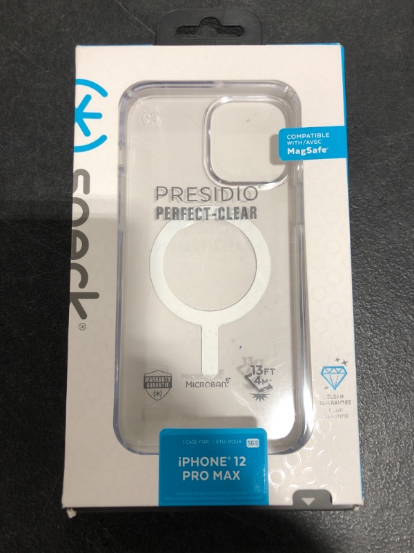 Photo 3 of Speck Products Presidio Perfect-Clear iPhone 12 Pro Max Case, Clear/Clear
