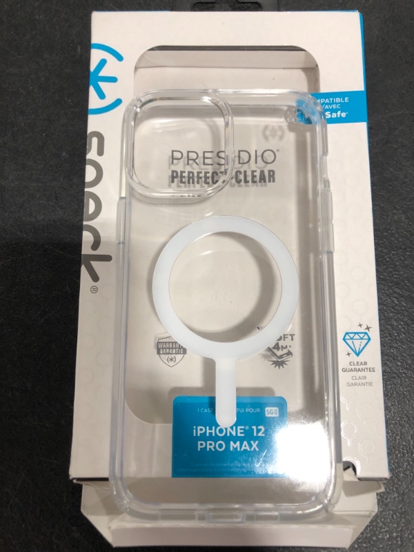 Photo 4 of Speck Products Presidio Perfect-Clear iPhone 12 Pro Max Case, Clear/Clear
