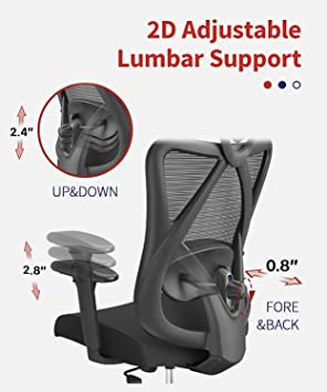 Photo 2 of CLATINA Ergonomic Mesh Office Chair High Back Computer Desk Chair with Adjustable Head Arm Rest and Lumbar Support Executive Task Chair for Home Office and Gaming (Black)
OPEN BOX.