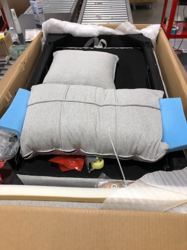 Photo 12 of CONVERTIBLE SOFA BED GGIN0110-A, LIGHT GREY. 2 BOXES IN TOTAL. 