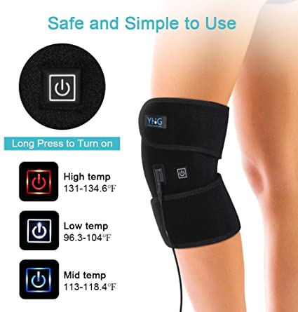 Photo 2 of Heating Knee Brace Wrap, Knee Warmer Heated Knee Wrap Heating Pad Heat Therapy for Knee Injury, Rheumatism, Cramps Arthritis Recovery, Varicose Veins Joint Pain, Muscles Pain Relief
PRIOR USE.