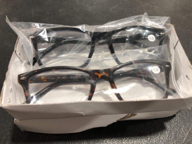 Photo 1 of BIFOCAL READING GLASSES, 2 PAIR, MEN'S AND WOMEN'S +2.5