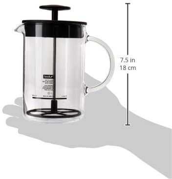 Photo 2 of Bodum 1446-01US4 Latteo Manual Milk Frother, 8 Ounce, Black
PRIOR USE.