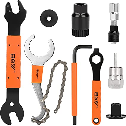 Photo 1 of ACETOP Bike Tool kit, Including Bicycle Crank Removal Tool + 3 in 1 Bike Cassette Removal Tool + Bottom Bracket Remover + Rotor Lockring Removal Tool + Bike Pedal Wrench, Practical Repair Tool
