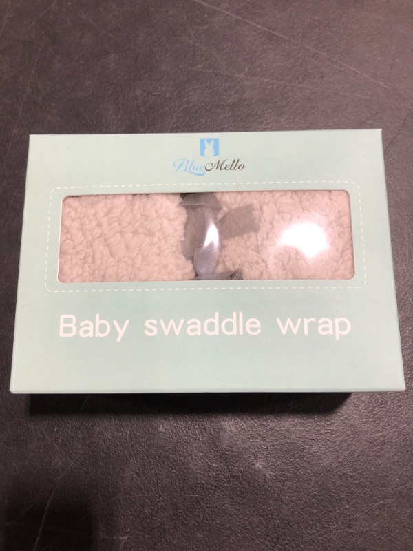 Photo 2 of Bluemello Swaddle Blanket | Ultra-Soft Plush Essential for Infants 0-6 Months | Receiving Swaddling Wrap Grey | Ideal Newborn Registry and Toddler Boy Accessories | Perfect Baby Girl Shower Gift
