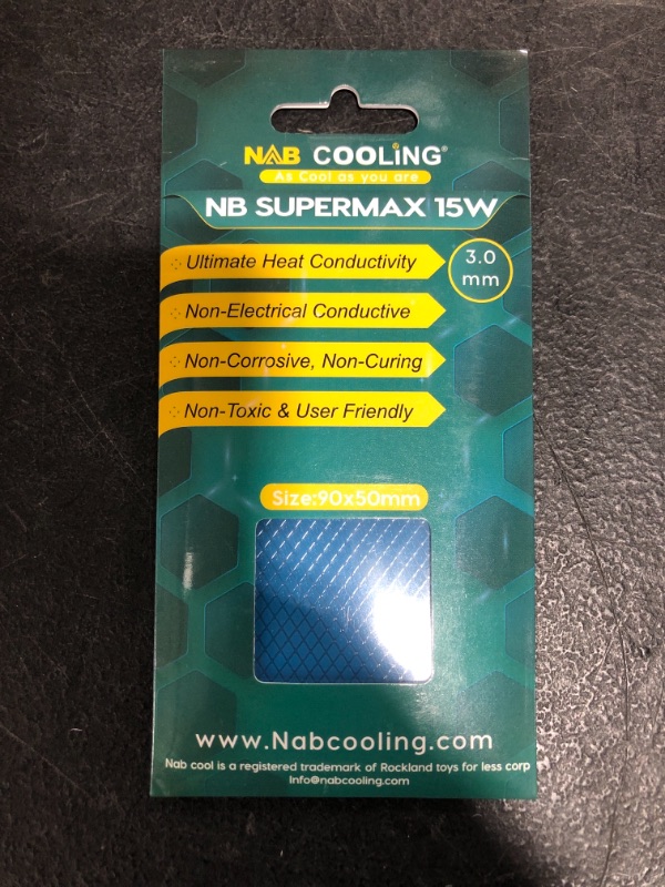 Photo 3 of Nab Cooling Thermal Pad 15 W/mK, 90x50 Heat Resistance, Non-Conductive, High-Temperature Resistance, Silicone Thermal Pads for Laptop, Heatsink, GPU, CPU, LED & PS4 (90x50x3.0)
