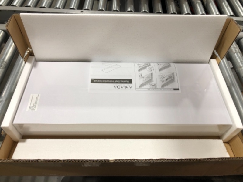 Photo 1 of AMADA HOMEFURNISHING Floating Shelves White, Wall Shelf 24 Inch for Bathroom/Kitchen/Bedroom Storage & Decor, Large Shelf Set of 2-AMFS06
