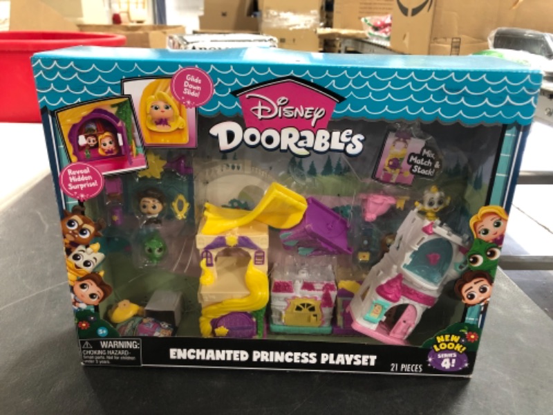 Photo 2 of Disney Doorables Deluxe Princess Playset, Multicolor. NEW OPEN BOX. 
