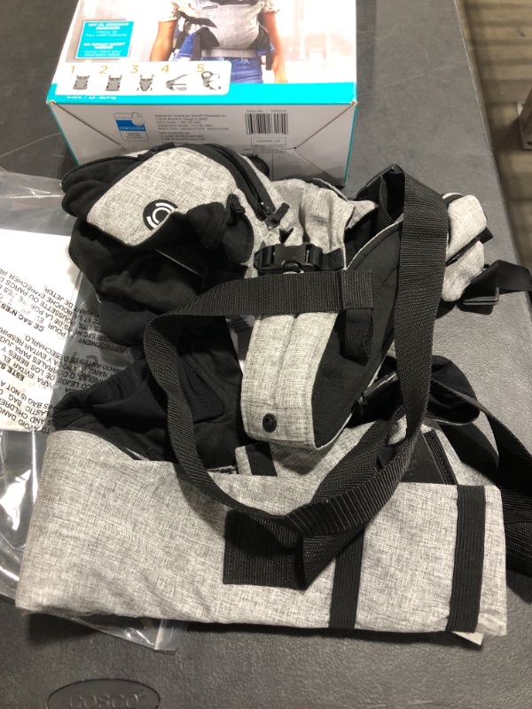 Photo 7 of Contours Journey 5-in-1 Baby Carrier, Adjustable UPF 25 Sunshade, Storage Pockets, Graphite Gray
